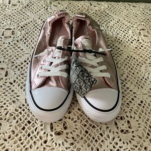 Womens Converse All Star Rose Quartz Shiny Metallic Sneakers Shoes Size 6.5